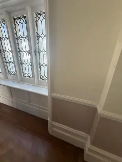 Photograph from reception room taken during the damp survey