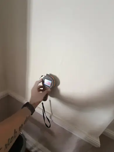 Photograph from reception room taken during the damp survey