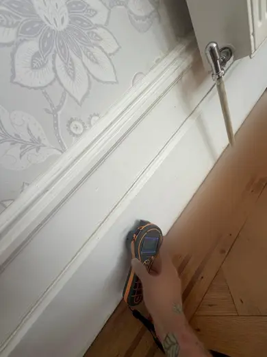 Photograph from front living room taken during the damp survey