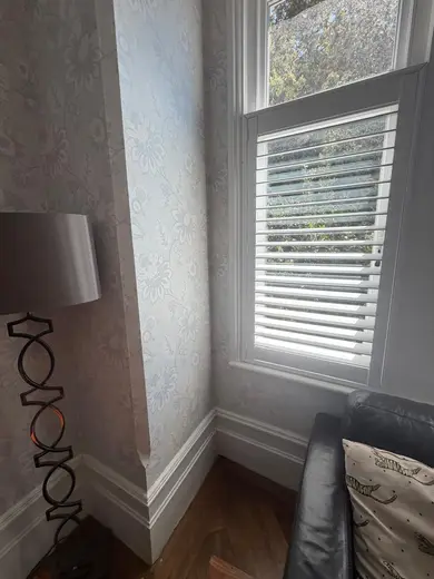 Photograph from front living room taken during the damp survey