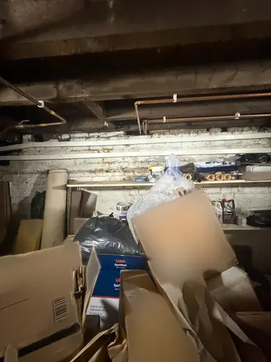 Photograph from cellar taken during the damp survey