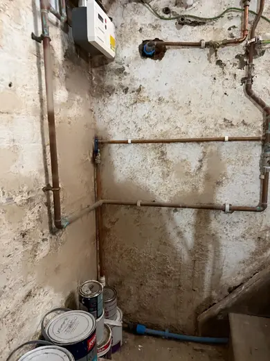 Photograph from cellar taken during the damp survey