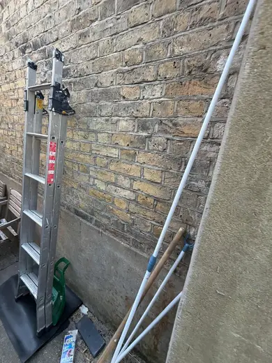 Photograph from exterior taken during the damp survey